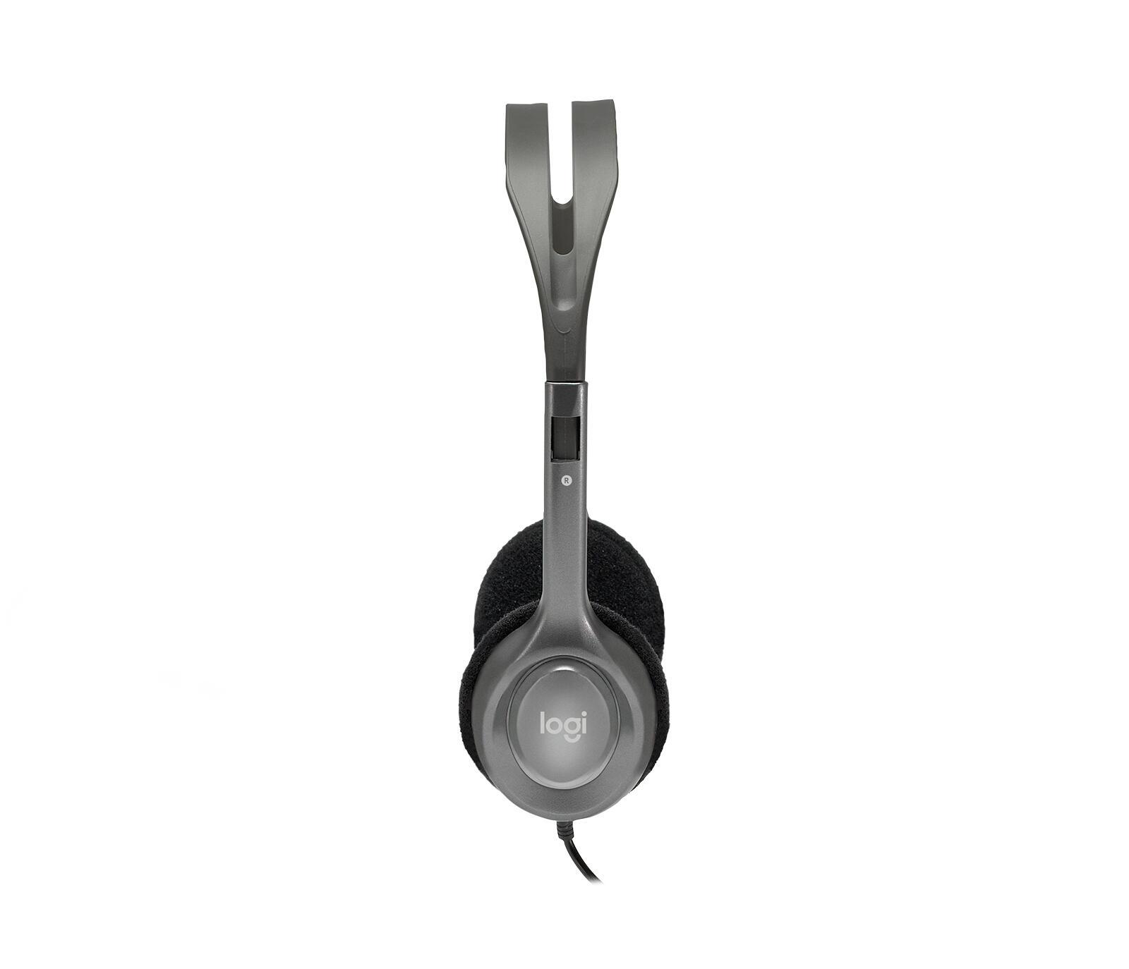 Kufje me kabllo Logitech H110 / 3.5mm / Stereo / Mikrofon Unidireksional - Gri - 4