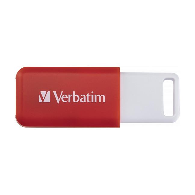 USB Flash Drive Verbatim DataBar / 16GB / USB 2.0 / USB Type-A / Mekanizëm rrëshqitës / 55 × 9.5 × 20.4mm / 9.1g - Kuqe - 2