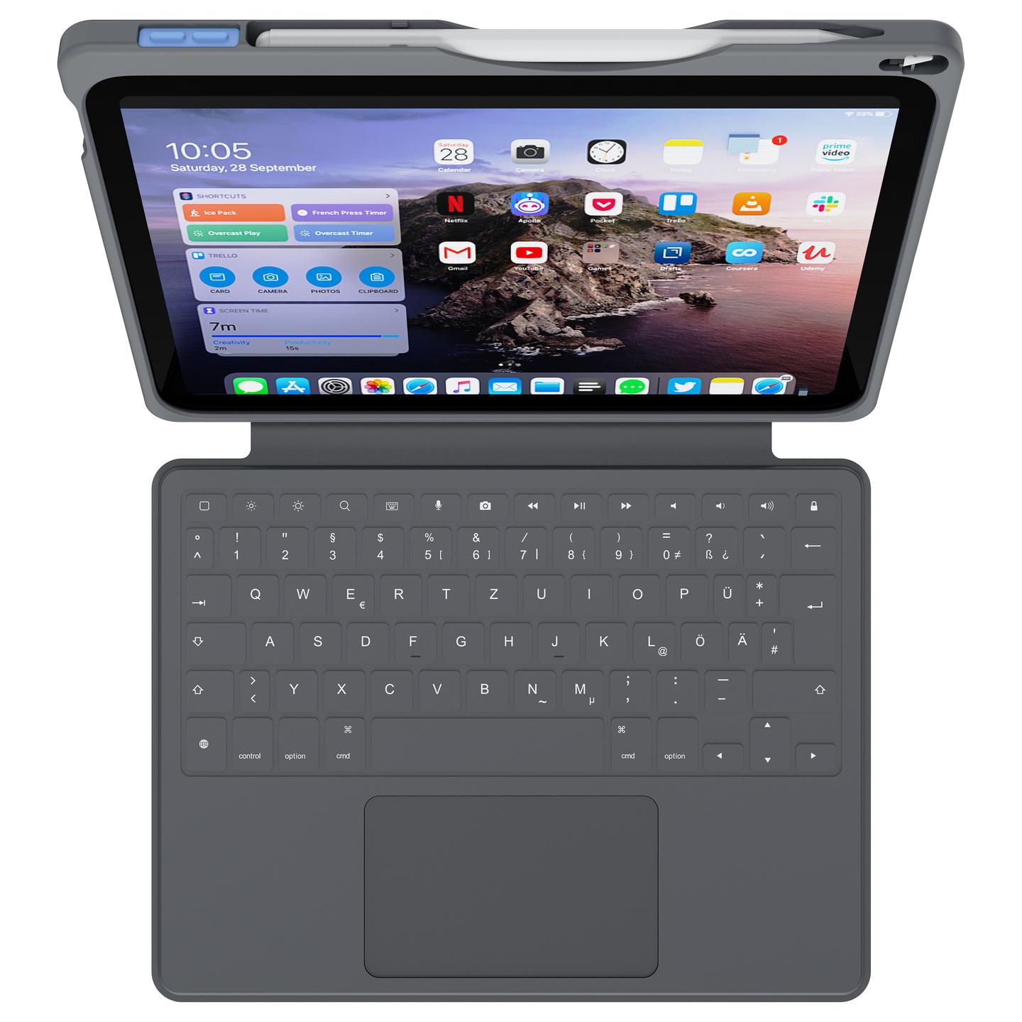 Aksesorë për tablet DEQSTER Smart Rugged Touch Plus Keyboard 10.9" / QWERTZ - Gri - 5