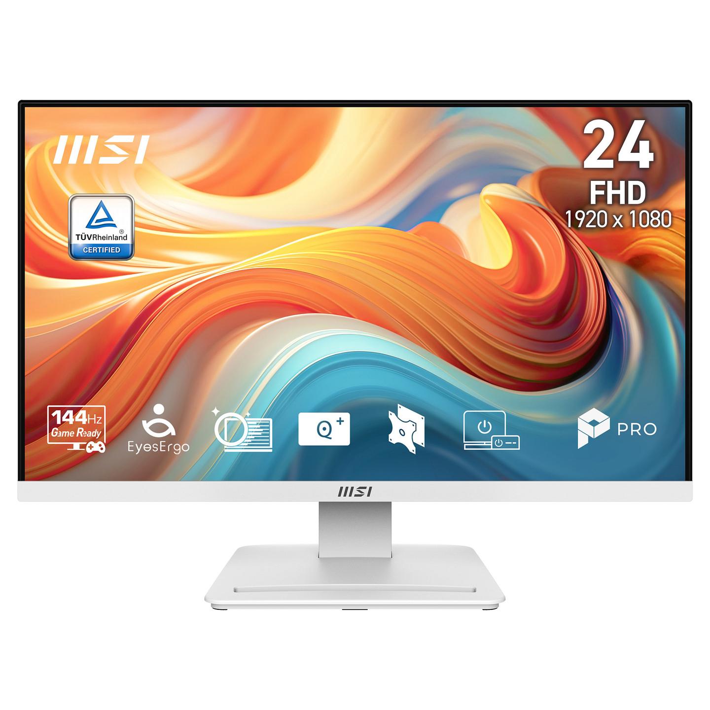 Monitor MSI Pro MP241W E14V / 23.8" / Full HD VA / 144Hz / 1ms / HDMI+DP - Bardhë