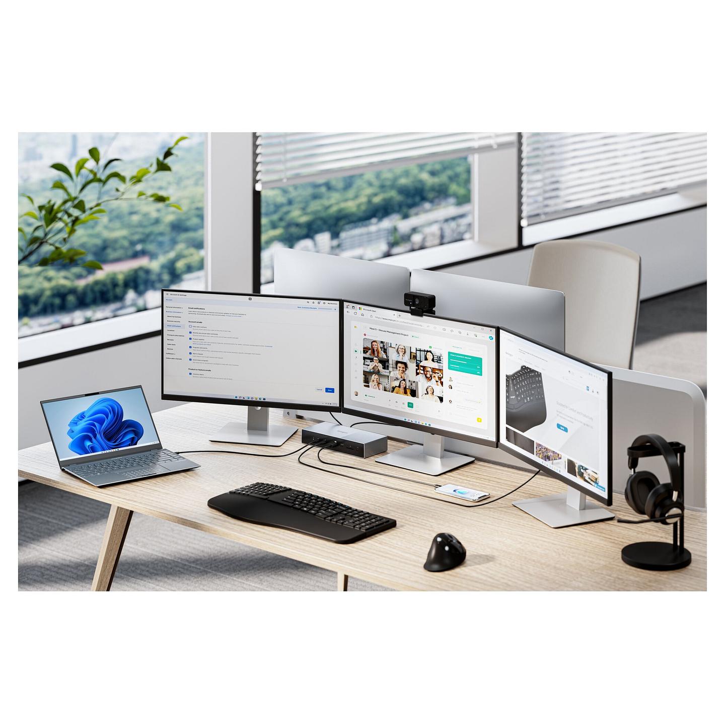 Docking Station Kensington SD5000T5 EQ, Thunderbolt 5, 3× Video, USB-A, USB-C, Gigabit Ethernet, SD, microSD, PD 140 W – Zezë, Gri - 15