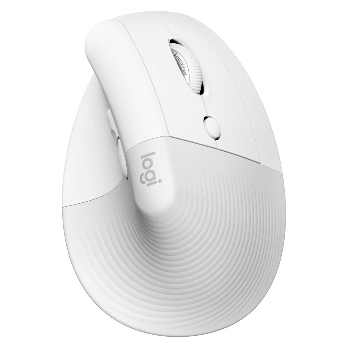 Maus pa kabllo Logitech Lift Vertical Ergonomic / Bluetooth + Logi Bolt / 4,000 DPI / 6 Butona - Bardhë - 11