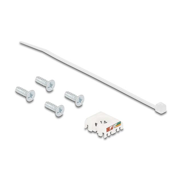 Konektor për Kabllo Rrjeti DeLOCK 67064, Cat 6A, RJ-45 Femër në LSA, STP, Montim në Panel, Tip D - Argjend - 3
