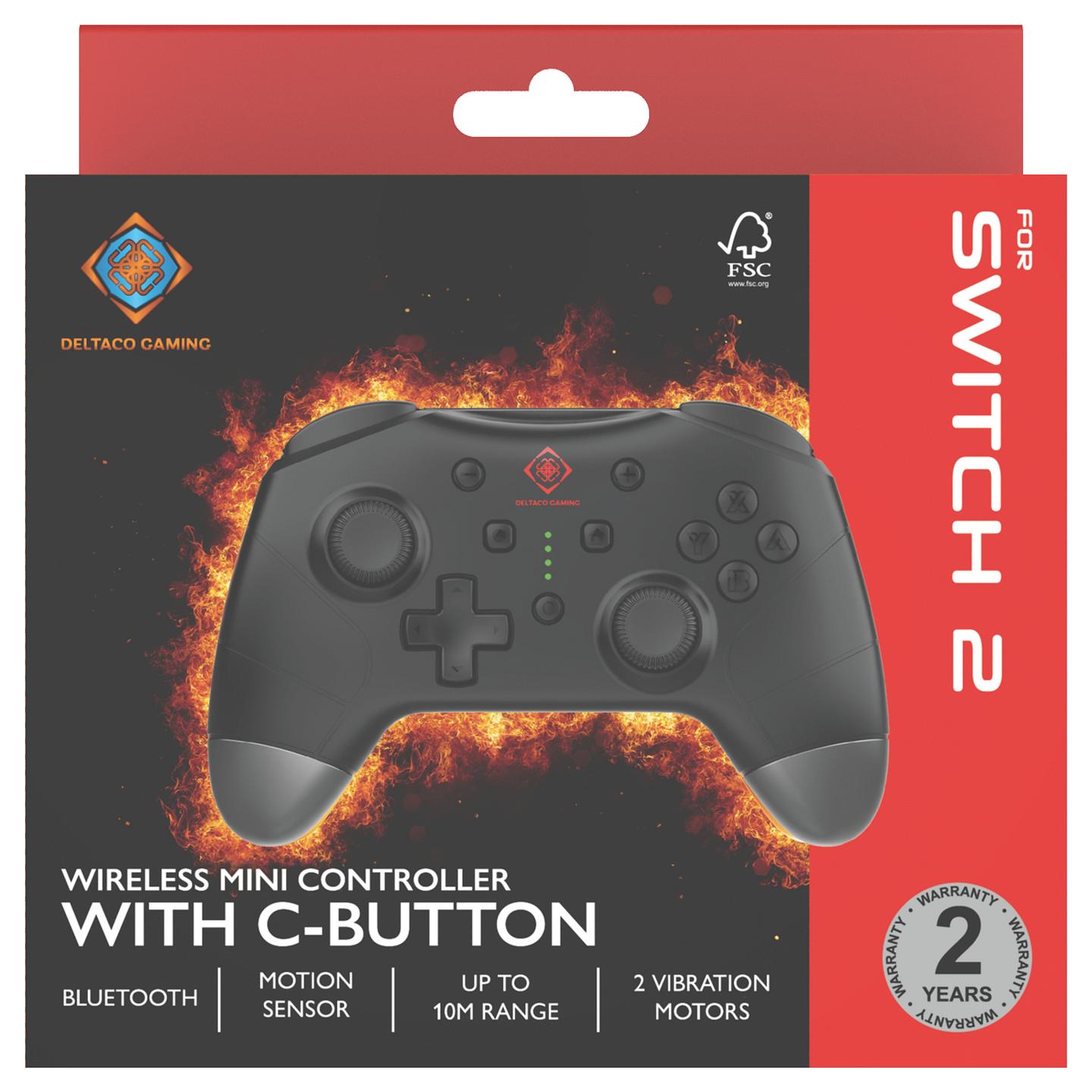 Kontroller për Nintendo Switch / PC Deltaco Gaming GAM-183 Mini Controller / Wireless / Bluetooth 5.1 – Zezë - 10