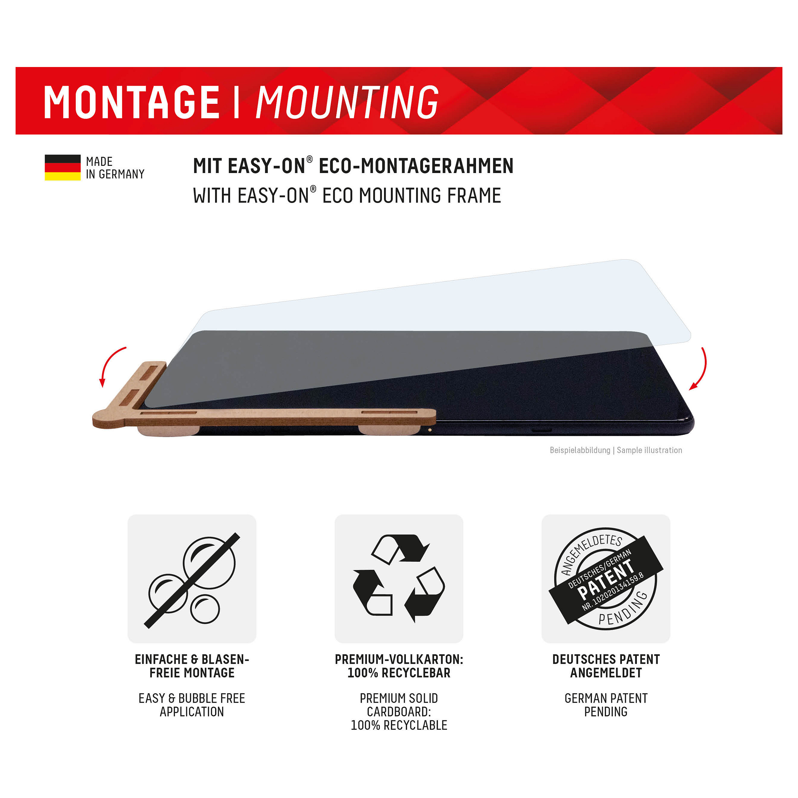 Mbrojtëse për ekran tablet DISPLEX 01963 / iPad Air 13" M2/M3/M4 / Xham Hybrid 9H - Transparent - 3