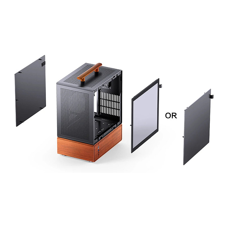 Kasë PC Jonsbo T7 / Midi Tower / Micro-ATX / Tempered Glass - Zezë - 9