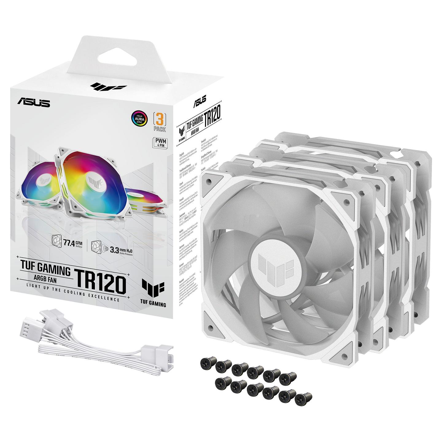 Ftohës për Kasë 120mm ASUS TUF Gaming TR120 ARGB 3-Pack – Bardhë - 11