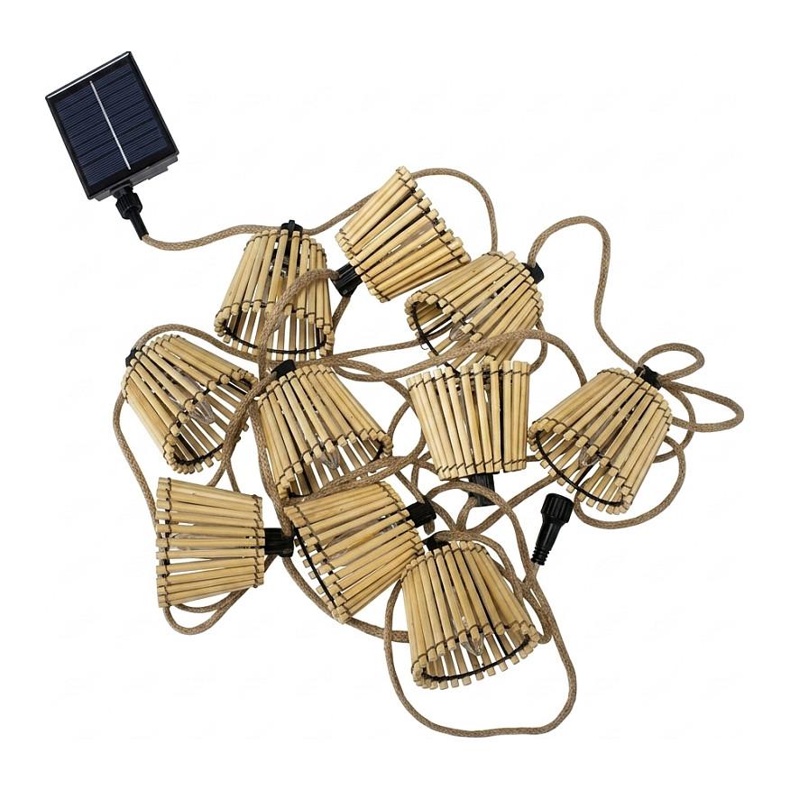 Drita Dekorative NewGarden Okinawa, 8m, 10 Llamba LED, Solar dhe Bateri - Kafe