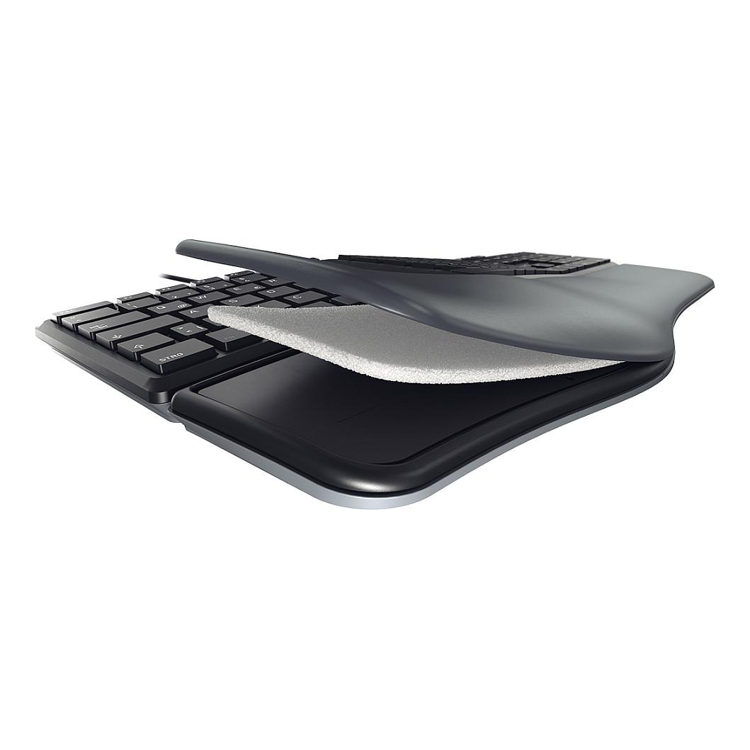 Tastierë me kabllo Cherry KC 4500 ERGO, QWERTZ (DE), Ergonomike, Full-Size, USB-A, Mbështetëse për Pëllëmbë – Zezë - 9