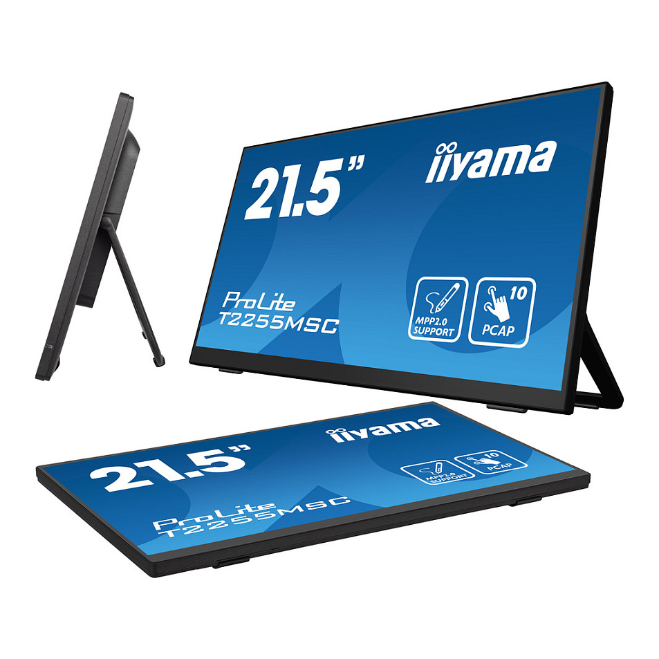 Ekran Interaktiv Iiyama ProLite T2255MSC-B1 / 21.5" / Full HD Touch IPS / 5ms / 60hz / HDMI+DP+USB - Zezë - 8