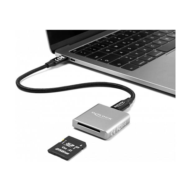 Lexues Kartelash DeLOCK 91006 / SD Express / SD / SDHC / SDXC / UHS-I / UHS-II / USB 3.2 Gen 2 / USB-C / 10 Gbit/s - Gri - 4