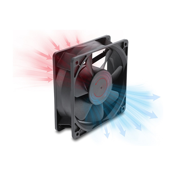 Ftohës për Kasë Delock / 120mm / 3000 RPM / PWM / Ball Bearing – Zezë - 2