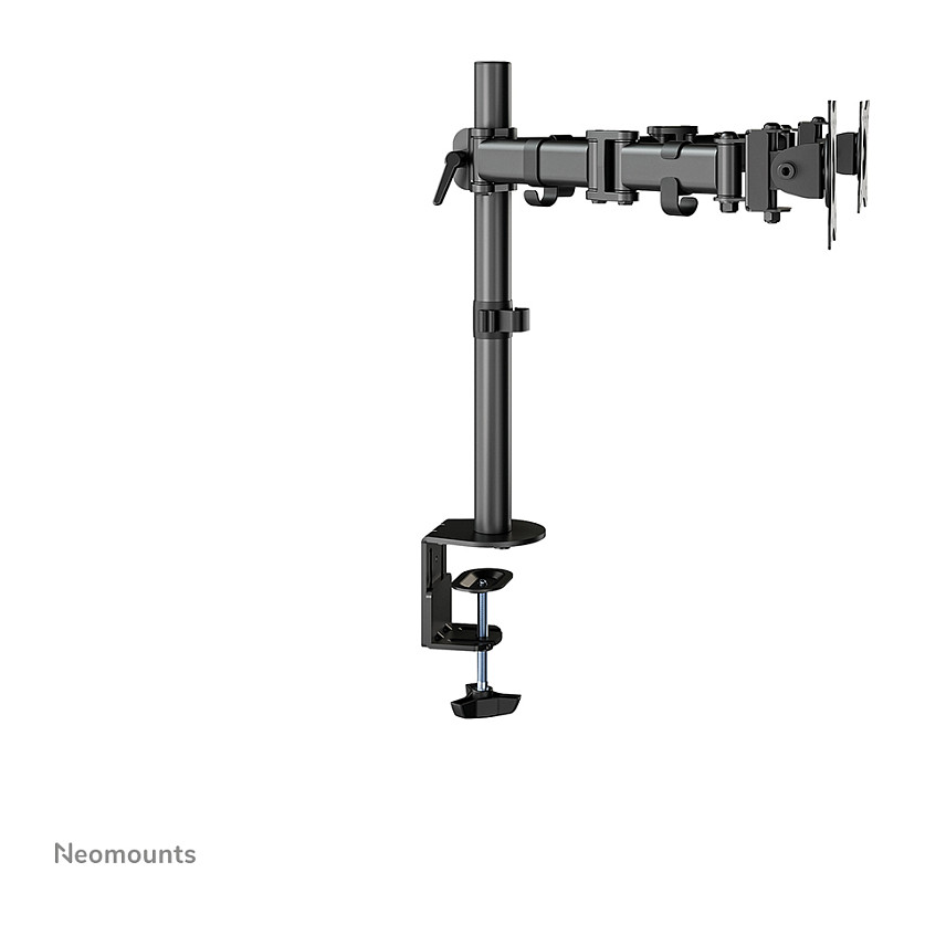 Mbajtëse për Monitor Neomounts / 2 Monitorë / 10"-27" / 8kg për Monitor / VESA 75x75-100x100 / Full Motion / Tavolinë - Zezë - 4