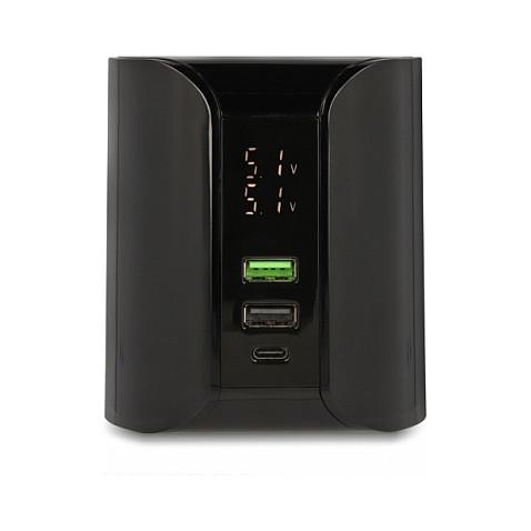 Stacion Karikimi USB DeLOCK 41441, 1 × USB-C, 2 × USB-A, karikim pa kabllo deri në 10 W, 58 W - Zezë - 4