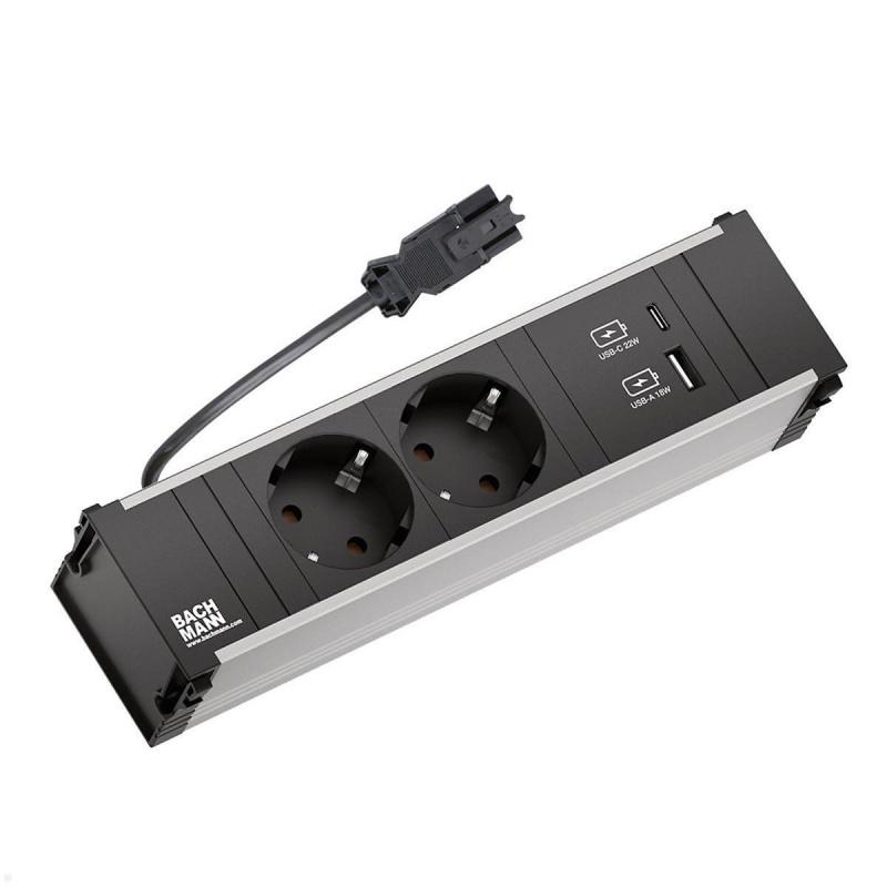 Prizë Bachmann CONI 912.233 / 2x Type F / USB-A + USB-C 22 W / 0.2m - Zezë