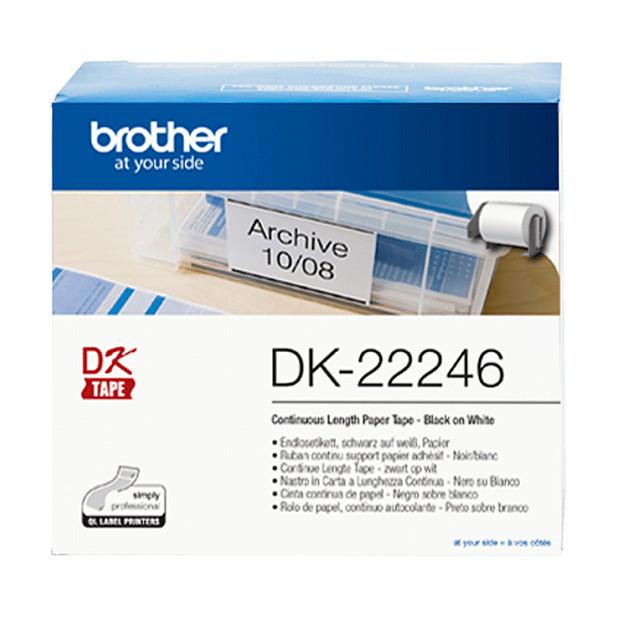 Shirit për Printer Brother DK-22246 / 103 mm × 30.48 m - Zezë mbi Bardhë - 3