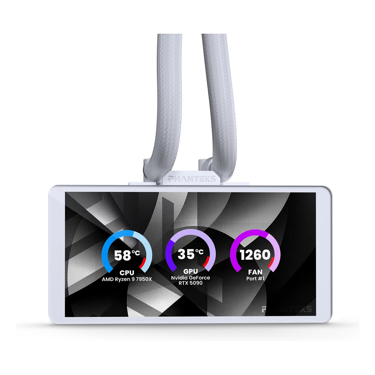 Ftohës për Procesor PHANTEKS Glacier One 360M25 LCD / AIO / 360mm / 3×120mm D-RGB Fan / LCD / AM4/AM5 / LGA115x/1200/1700/1851 – E Bardhë - 2