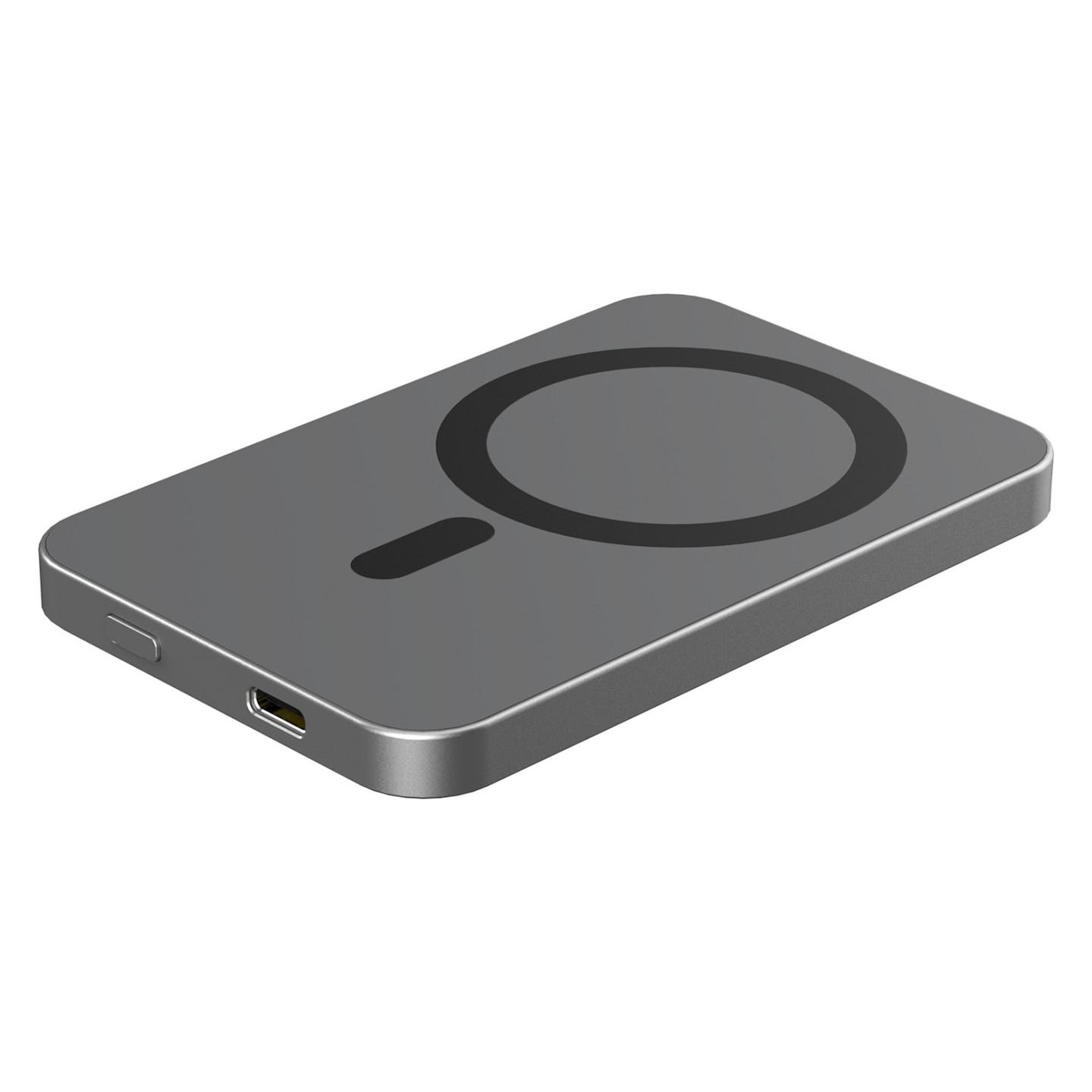 Powerbank Realpower PB-5000 Mag, 5000mAh, MagSafe, Wireless, USB-C - Hiri - 3