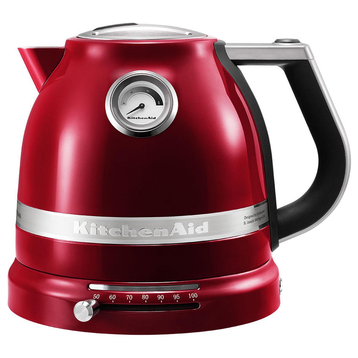 Çajnik Elektrik KitchenAid Artisan 5KEK1522ECA, 1.5L, 2400W, Temperaturë e Rregullueshme, 360° – Kuqe