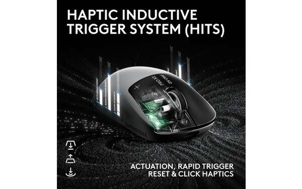 Maus Gaming Logitech G Pro X2 Superstrike / Wireless / 44000 DPI / 8000Hz / 5 Butona / HERO 2 - Bardhë/Zezë - 3