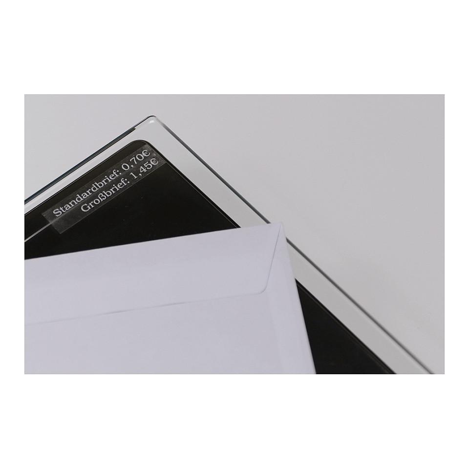 Shirit për Printer Brother TZe-135 / 12 mm × 8 m - Bardhë mbi Transparent - 3