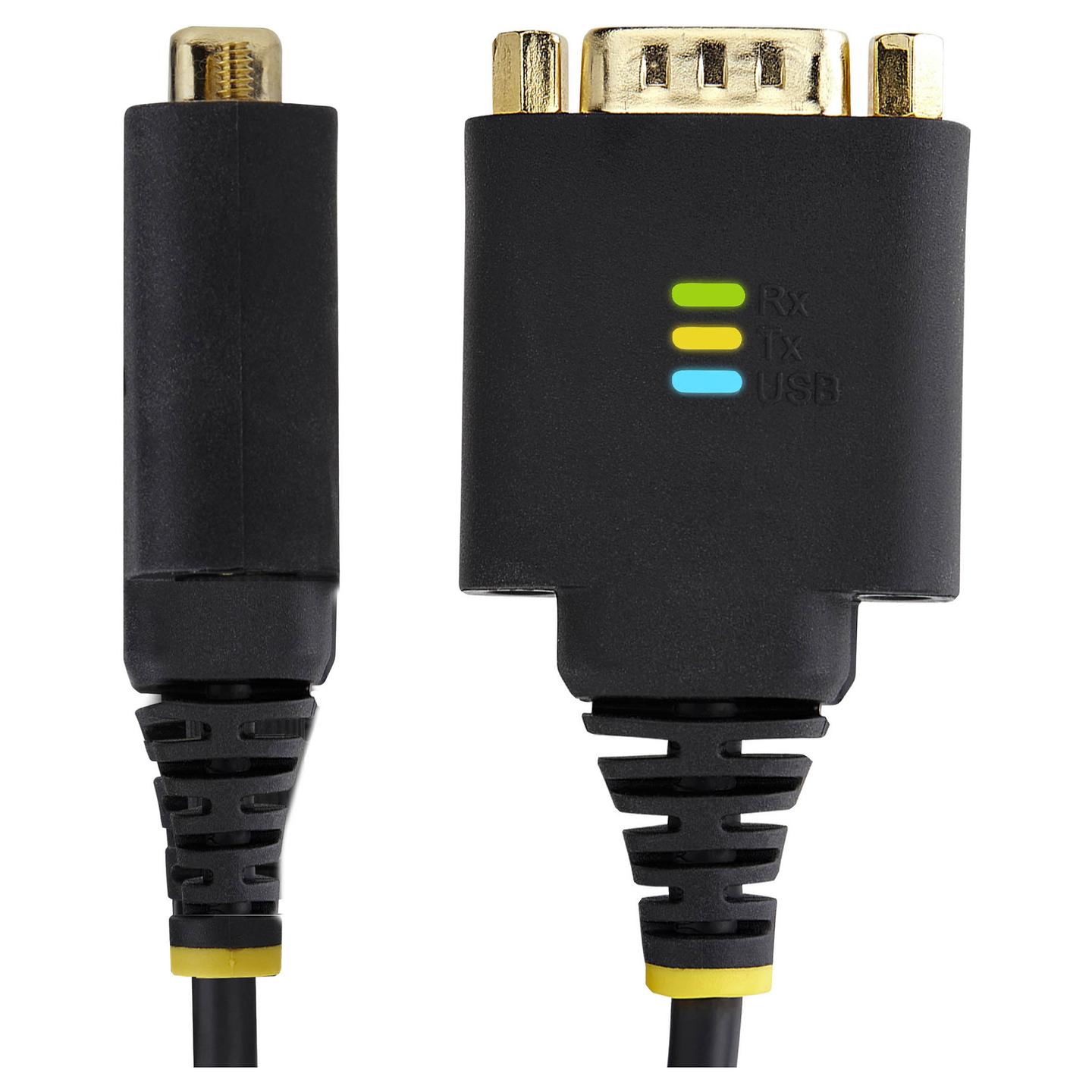 Adapter Serial StarTech.com 1P1FFC-USB-SERIAL, USB-A në RS-232 DB9, USB 2.0, FTDI FT232R, 921.6 Kbps, 30 cm – Zezë - 7