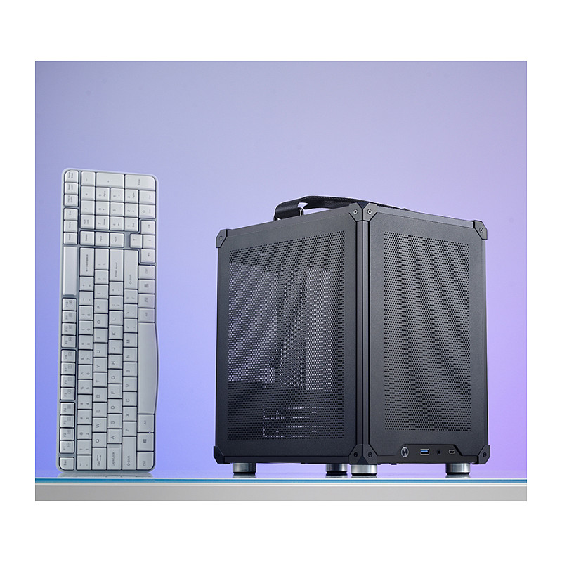 Kasë PC JONSBO C6 Handle / Mini Tower / Micro-ATX / Mini-ITX / Mesh - Zezë - 6