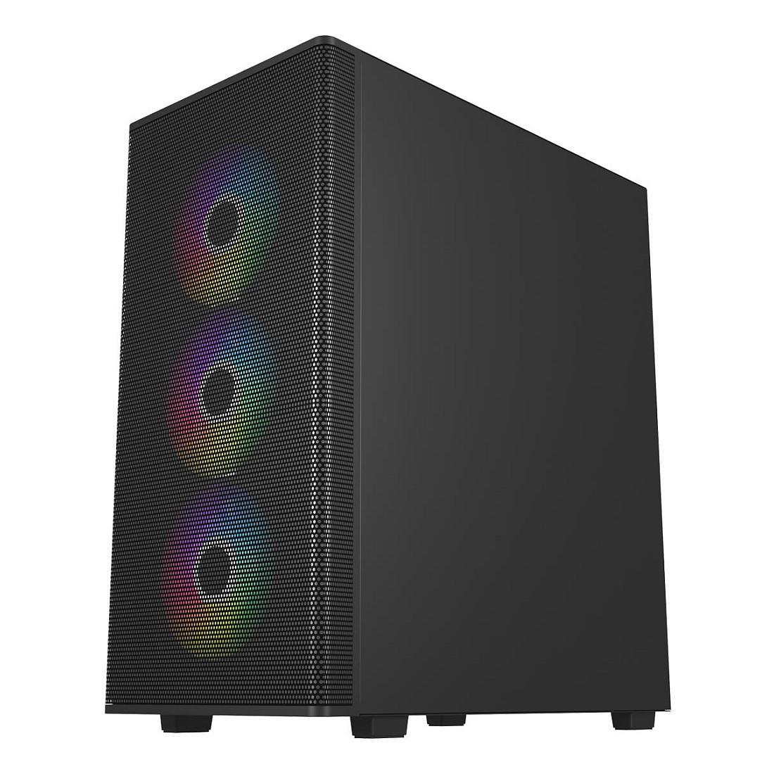 Kasë FSP M220-BA, Mid Tower, ATX, 4x120mm ARGB, Tempered Glass - Zezë - 3