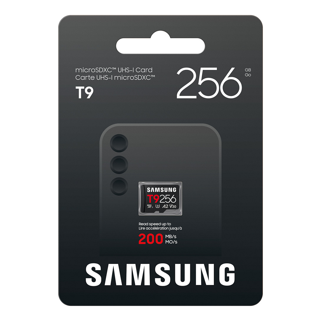 Kartë Memorie Samsung T9 / 256GB / MicroSDXC / UHS-I / U3 / V30 / 200MB/s - 2
