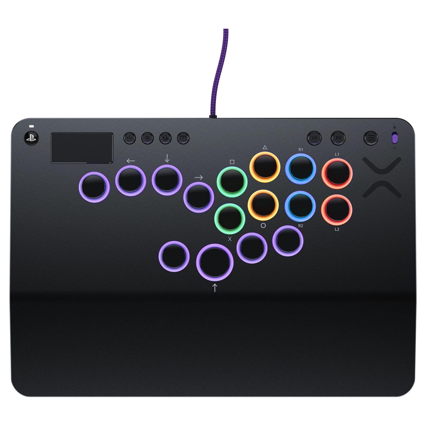 Kontroller për Sony Turtle Beach Victrix Pro KO Fight Stick / Leverless / Wired / USB-C / 16 Butona / Cherry MX Speed Silver / PS5, PS4, PC – Gri - 4