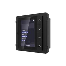 Modul Ekrani për Interkom Hikvision DS-KD-DIS, LCD 3.5", 4 Butona, RS-485, IP65 - Zezë - 2