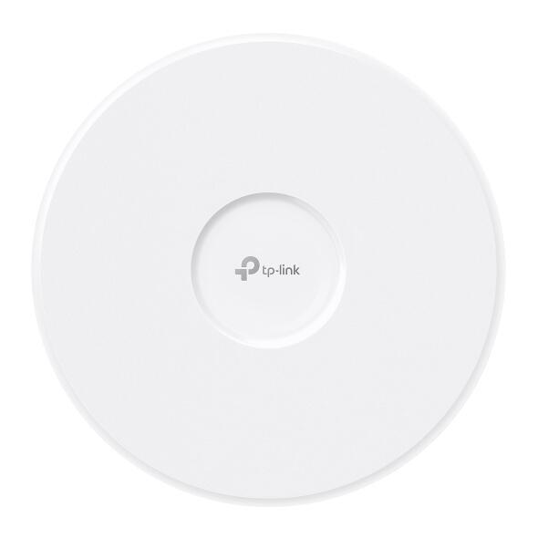 TP-Link Omada EAP783, Ceiling Mount Access Point, BE19000, Wi-Fi 7, Tri-Band, 4x4, 320MHz, MLO, 2x 10GbE, PoE++, Omada Mesh – Bardhë
