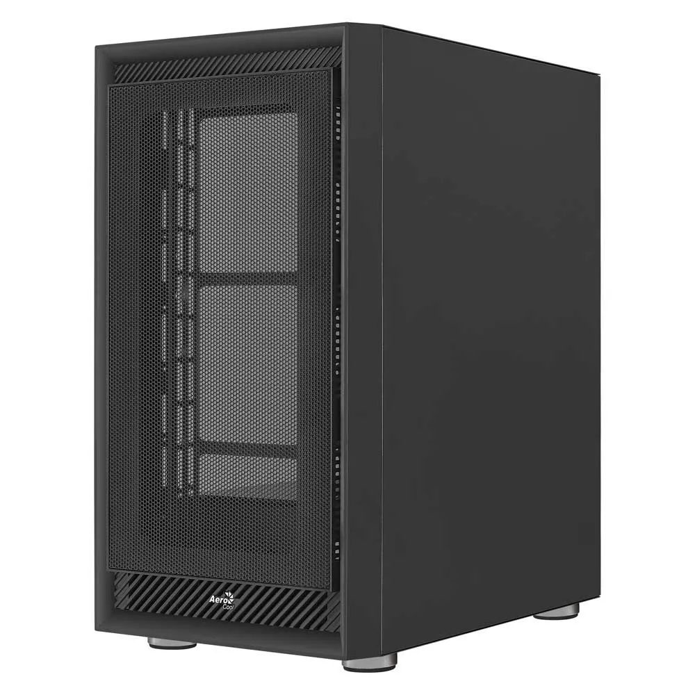 Kasë PC Aerocool Graphite V1 / Midi Tower / ATX / 1x 140mm Fan / Tempered Glass - Zezë
