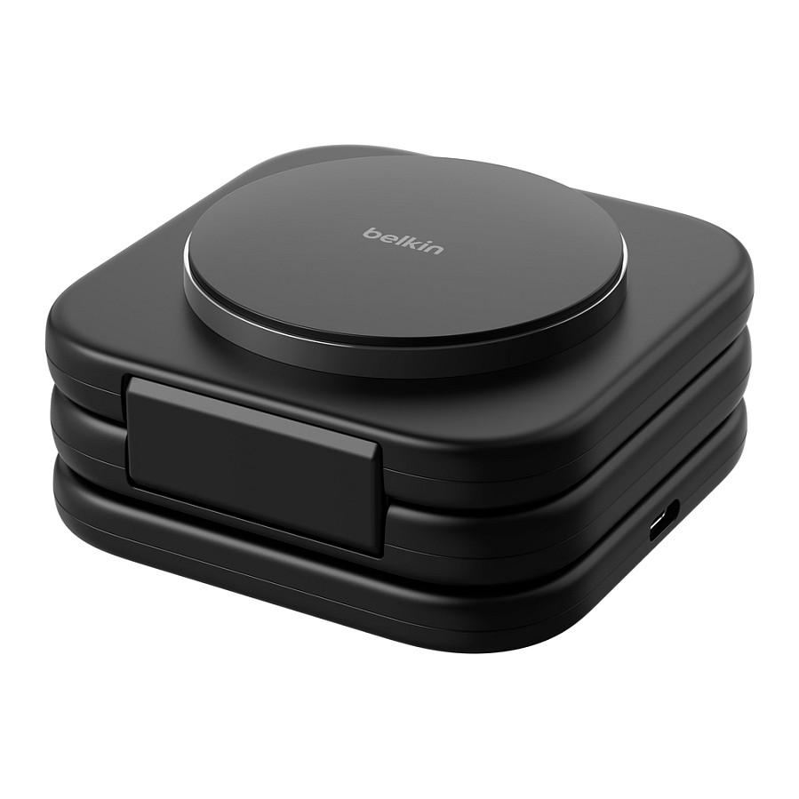 Karikues Pa Kabllo Belkin BoostCharge Pro WIZ024HQBK / 3 në 1 / Qi2 15W / USB-C / Me Adapter 36W - Zezë - 2