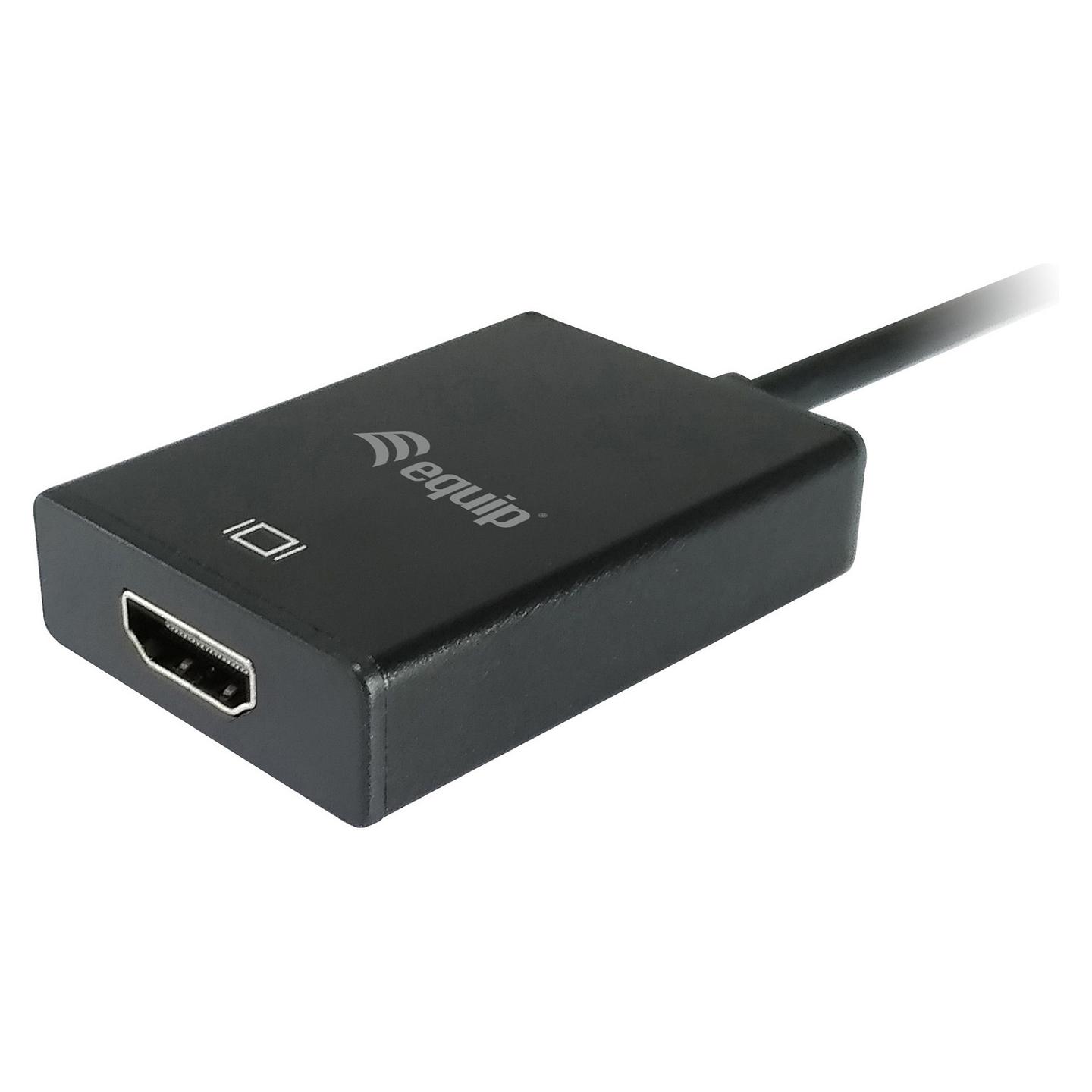 Adapter VGA EQUIP 119038 / VGA HD15 Male në HDMI-A Female / Audio 3.5 mm / 1920 × 1080 @60 Hz / USB - Zezë - 6