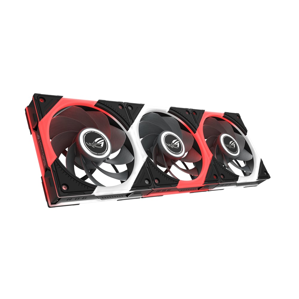 Ftohës për Kasë ASUS ROG Eurux GR120 ARGB Reverse / 120mm / 30mm / PWM / 2200 RPM / 70 CFM / ARGB / 3-Pack / ROG Hub – Zezë/Kuqe/Bardhë - 4