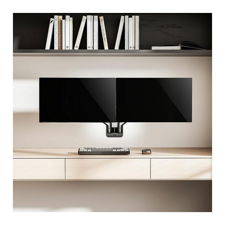 Mbajtëse Muri për Monitor Equip 650138 / 2 Monitorë / 17"-32" / 18kg / Full Motion / Tilt ±90° / Swivel ±90° - Zezë - 11