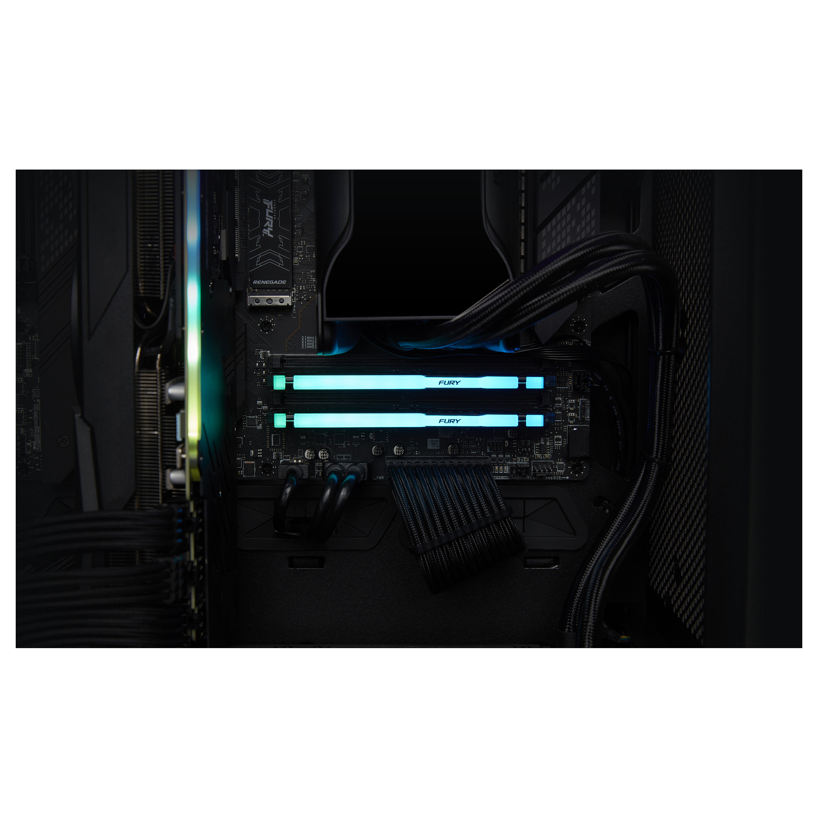 RAM Memorie DDR5 Kingston FURY Beast RGB / 16GB / DIMM / 6400MT/s / CL32 / ECC - Zezë - 11