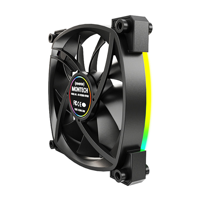 Ftohës për Kasë Montech RX120 PWM / 120mm / 800-1600 RPM / ARGB / PWM / Reverse – Zezë - 5