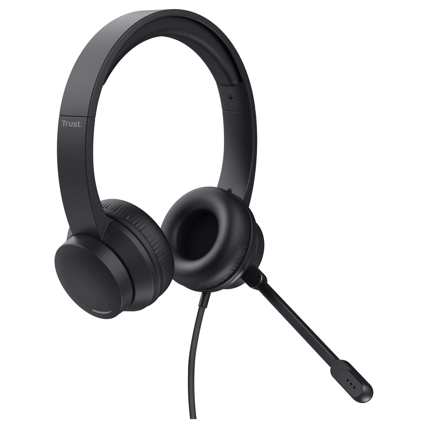 Kufje me kabllo Trust Ayda, 4cm, Stereo, Mikrofon, 3.5mm, Kabllo 1.8m - Zezë - 2