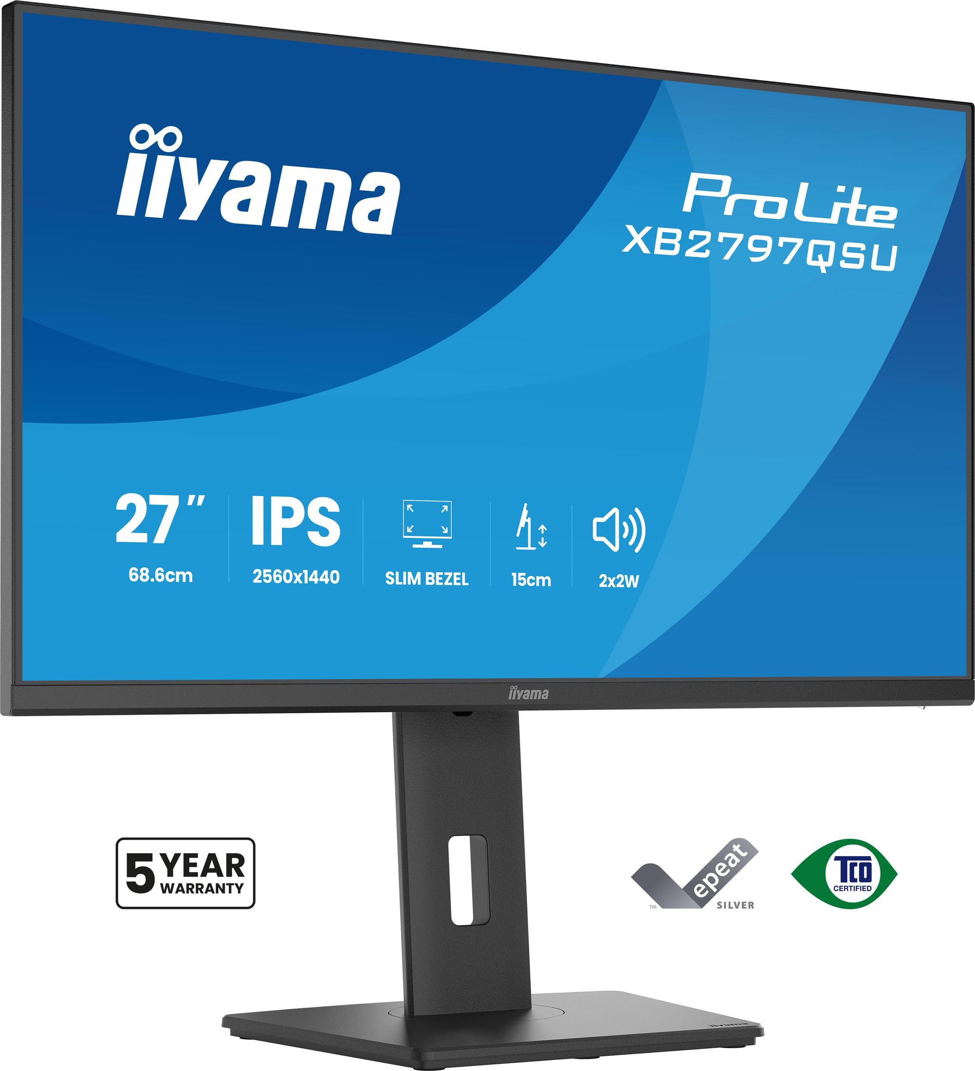 Monitor iiyama ProLite XB2791HS-B1 / 27" / Full HD IPS / 100Hz / 0.4ms / HDMI+DisplayPort - Zezë - 3
