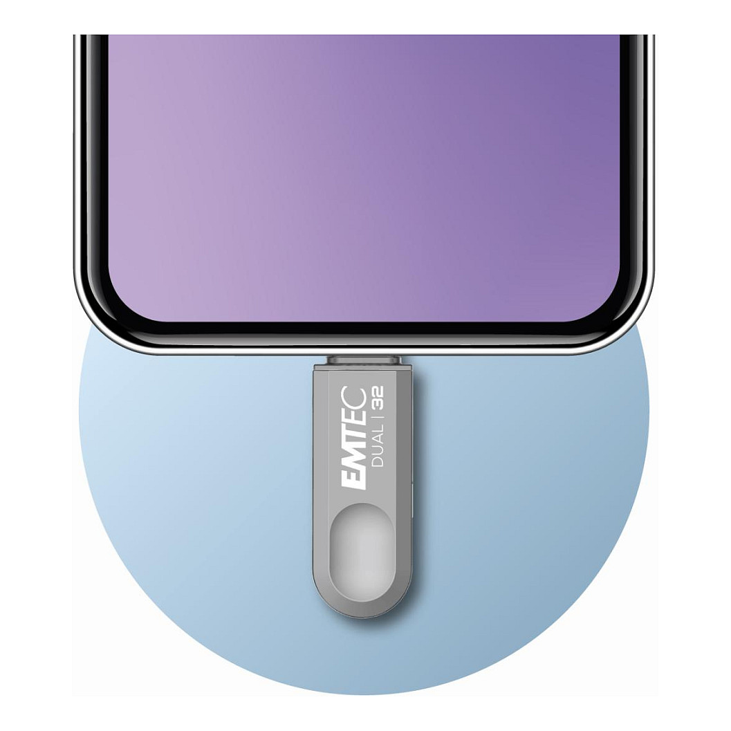 USB Flash Drive EMTEC D280 Dual / 32GB / USB Type-A + USB Type-C / USB 3.2 Gen 1 - Argjend - 6