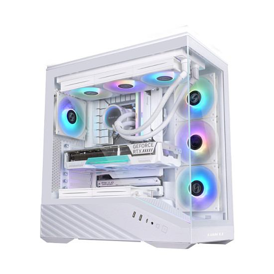 Kasë Lian Li VECTOR V100 / Midi Tower / ATX / ARGB / Tempered Glass - Bardhë - 7
