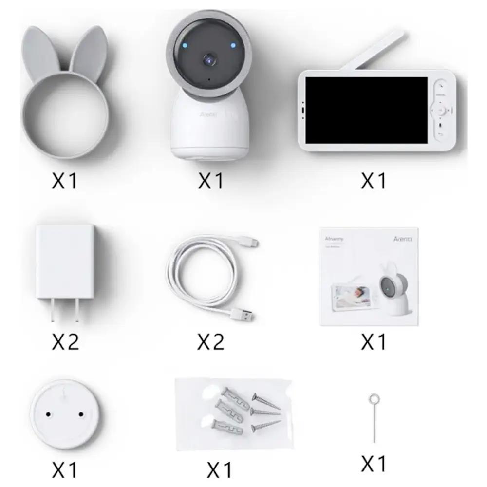 Set Monitorimi për Foshnja Arenti AINanny A4 Kit Plus, 4MP, Ekran 5", Wi-Fi, Audio Dykahësh, Shikim Natën 10m - Bardhë - 2