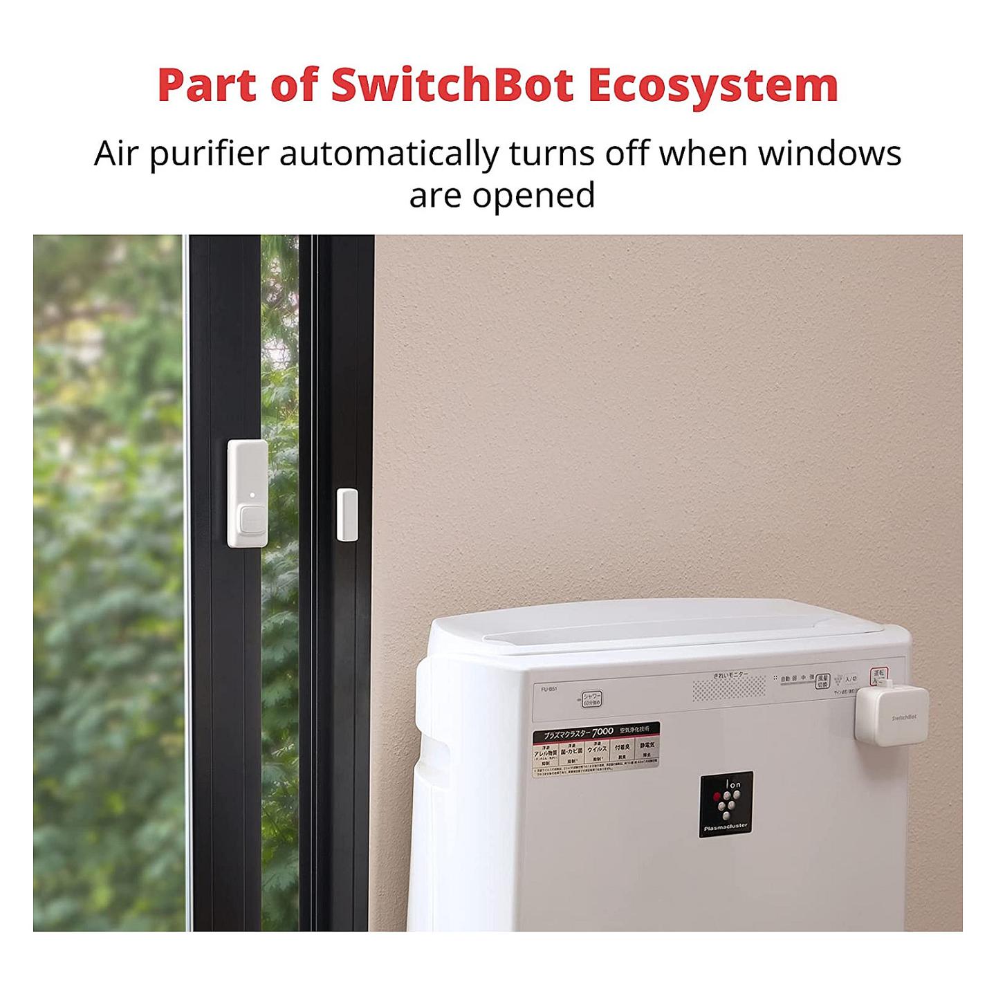 Sensor për Dyer dhe Dritare SwitchBot W1201500, Bluetooth 4.2, Sensor Lëvizjeje dhe Ndriçimi, 2 × AAA - Bardhë - 4