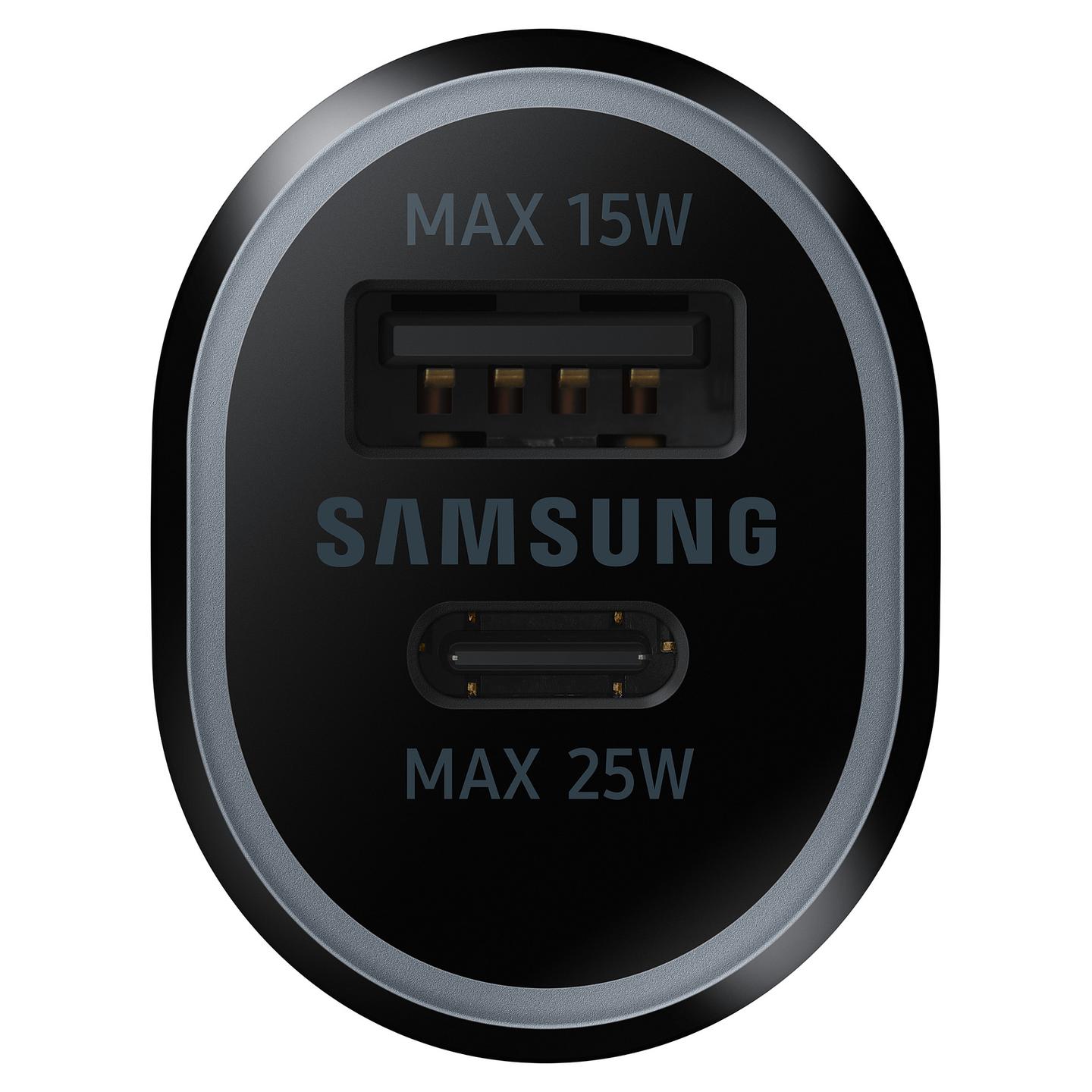 Adapter Telefoni për Veturë Samsung EP-L4020 / 40W / USB-C 25W + USB-A 15W / Super Fast Charging - Zezë - 4