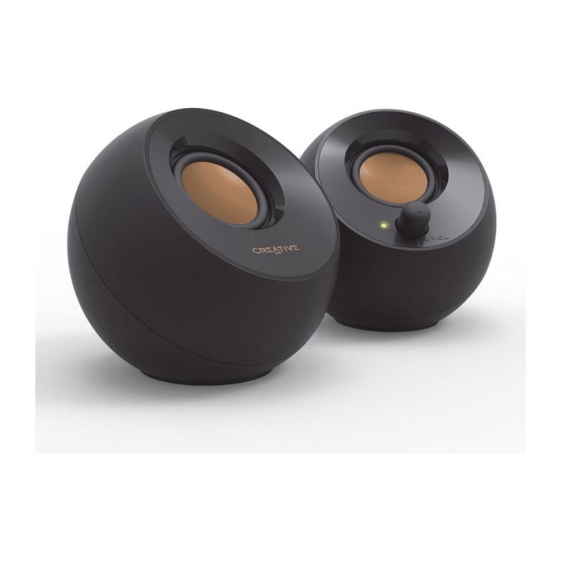 Altoparlantë për PC Creative Labs Pebble, 2.0 kanale, 4.4 W RMS, USB, 3.5 mm - Zezë - 2