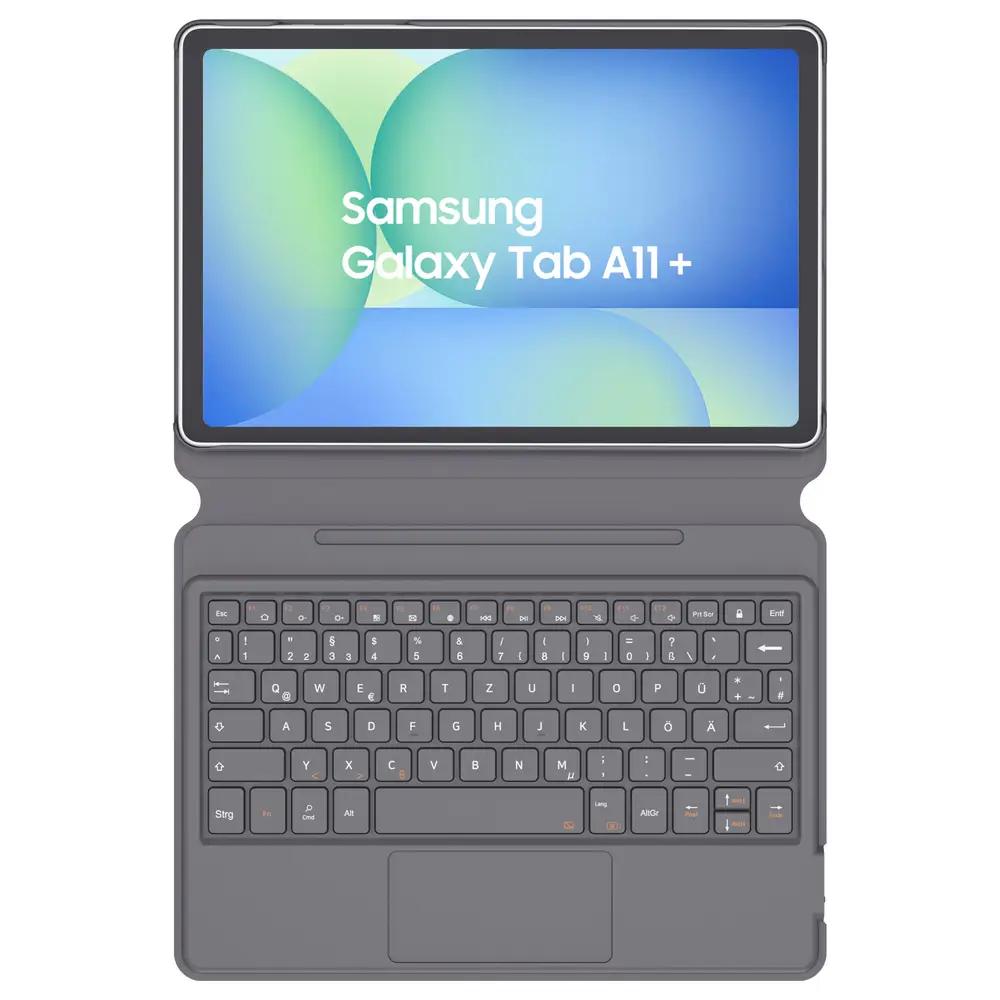 Tastierë Samsung DK BT Keyboard Cover, GP-FCX236RLFBO, për Galaxy Tab A11+, A9+, Bluetooth, TouchPad, QWERTZ - Zezë - 2
