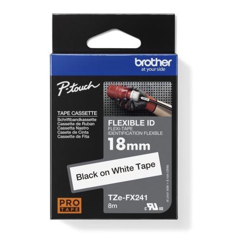 Shirit për Printer 3D Brother Colour Ribbon TZE-FX241 / TZEFX241 - Zezë mbi Bardhë