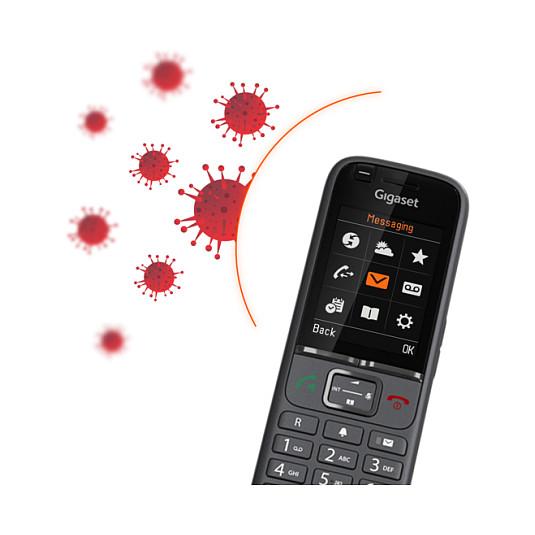 Telefon VoIP Gigaset S700H PRO, DECT, CAT-iq 2.1, 2.4" TFT me ngjyra, Bluetooth 4.2, 500 kontakte, IP40 - Antracit - 6